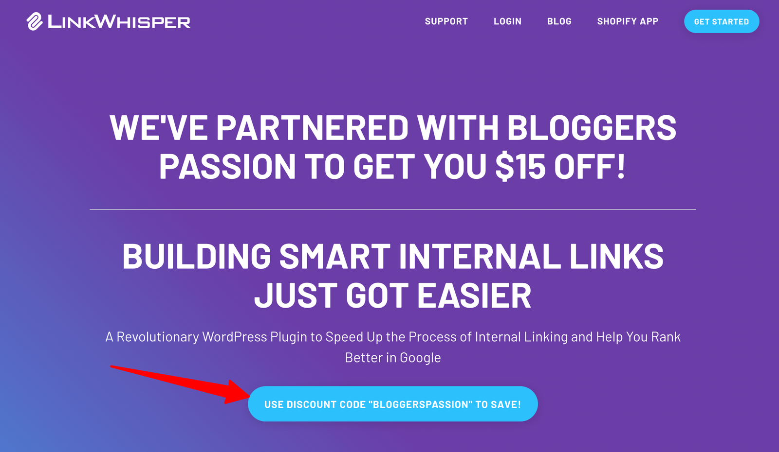 Step 1- Go to the Link Whisper offer Page