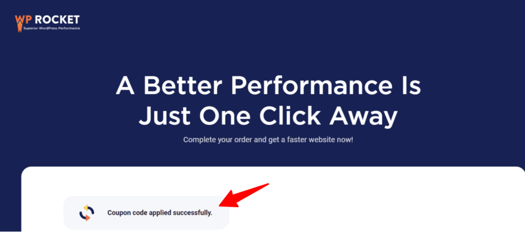 Step 3- Claim the WP Rocket Discount Code