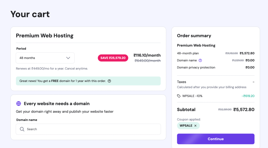 activating hostinger discount
