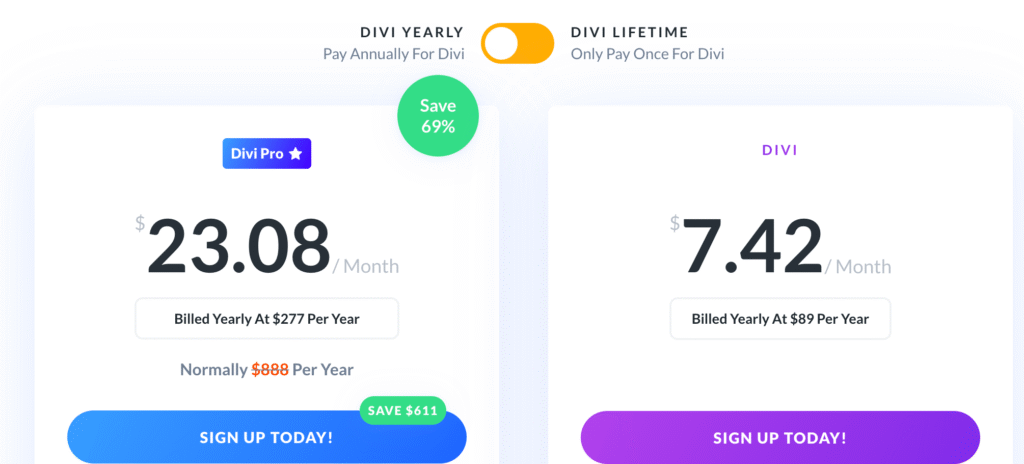 divi plans after discount