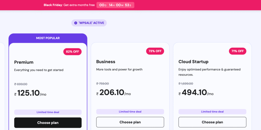 pick your preferred hostinger plan
