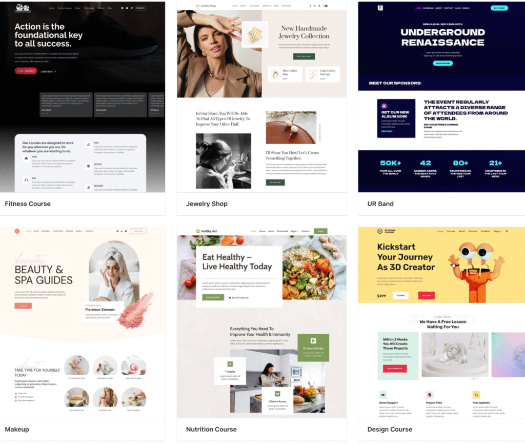 Kadence Theme Starter Templates