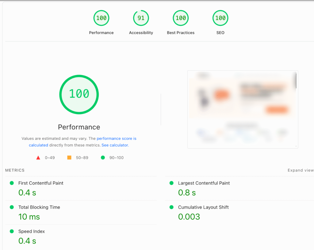 Kadence Theme Speed Performance