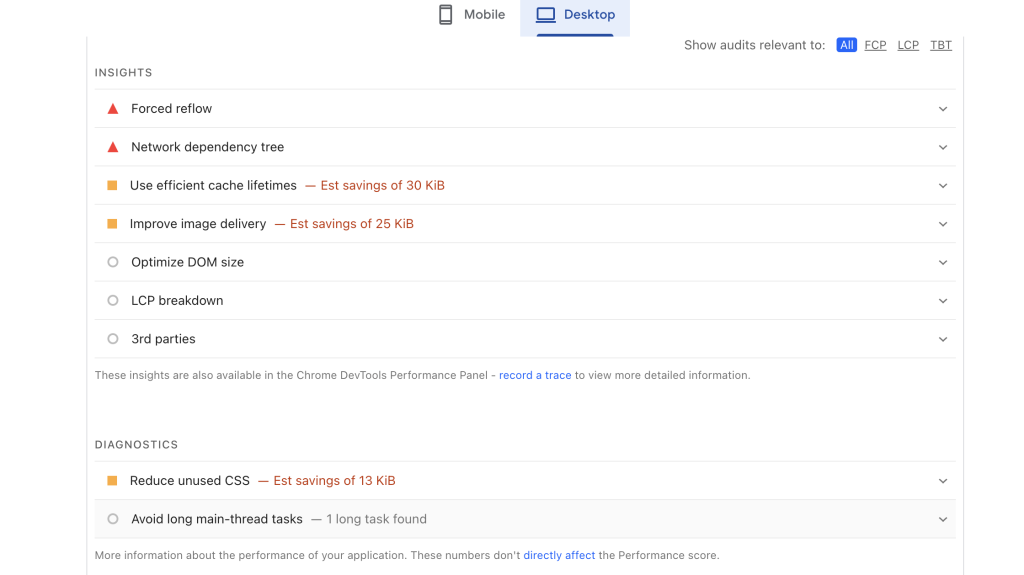 Errors and problems shown by Google Page Speed (After)