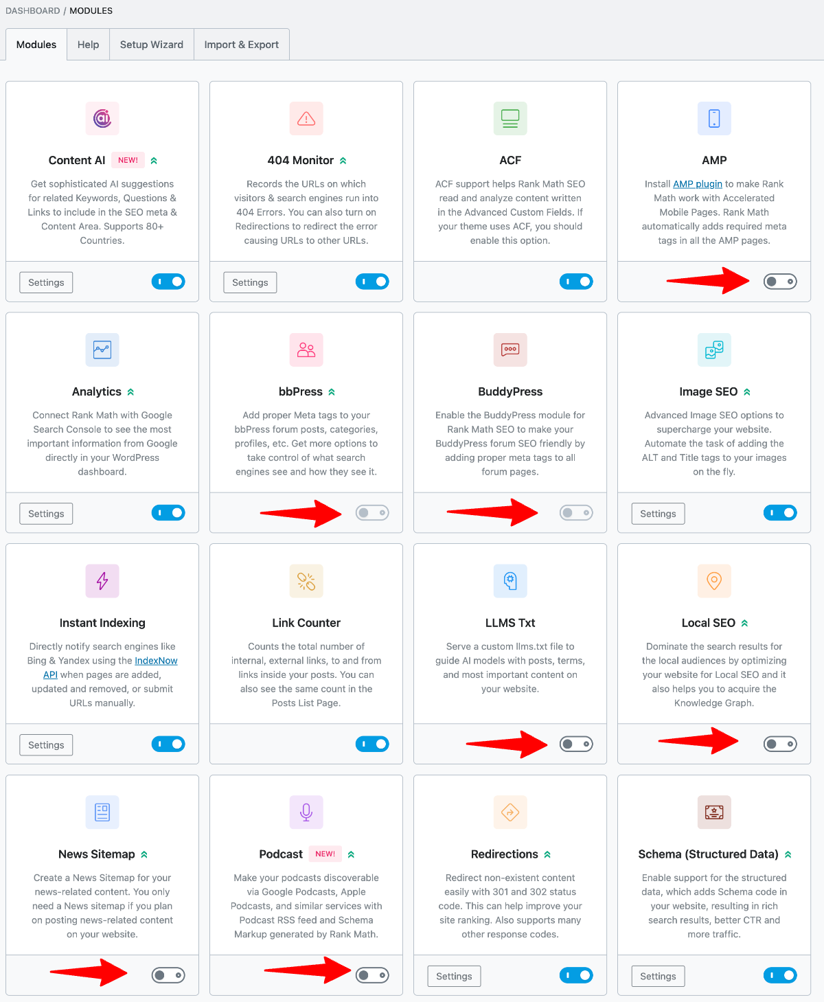 Turnoff Unused Modules