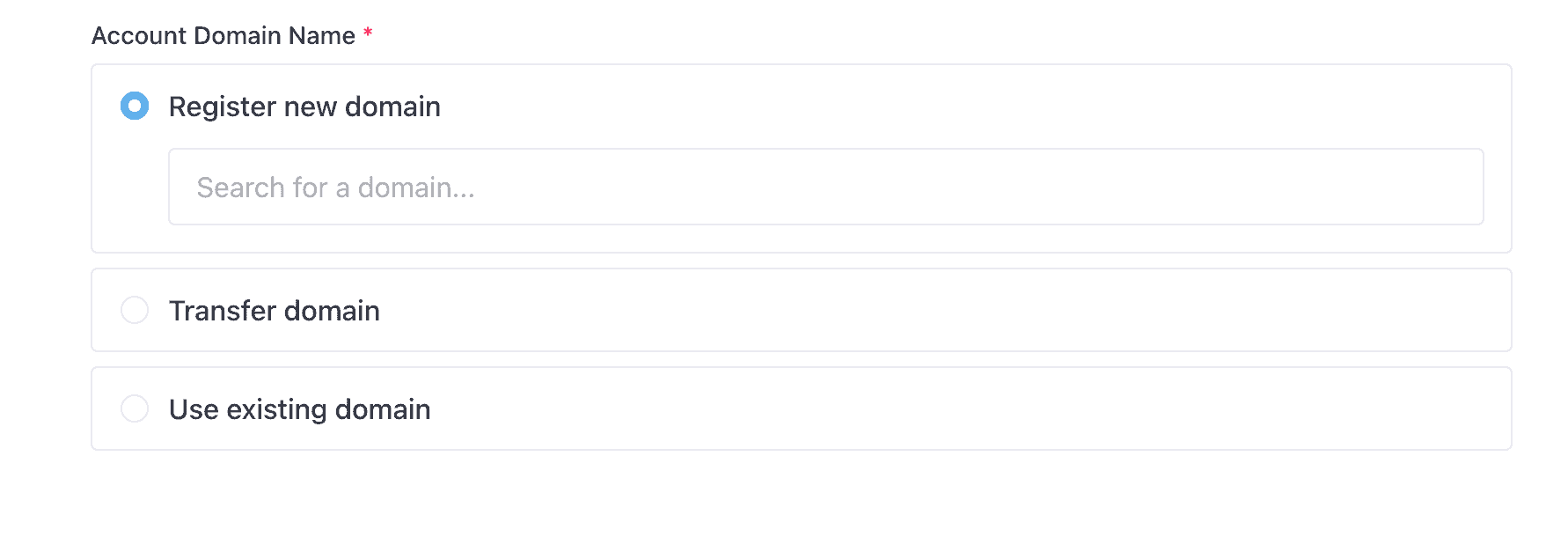Next Configure the domain name