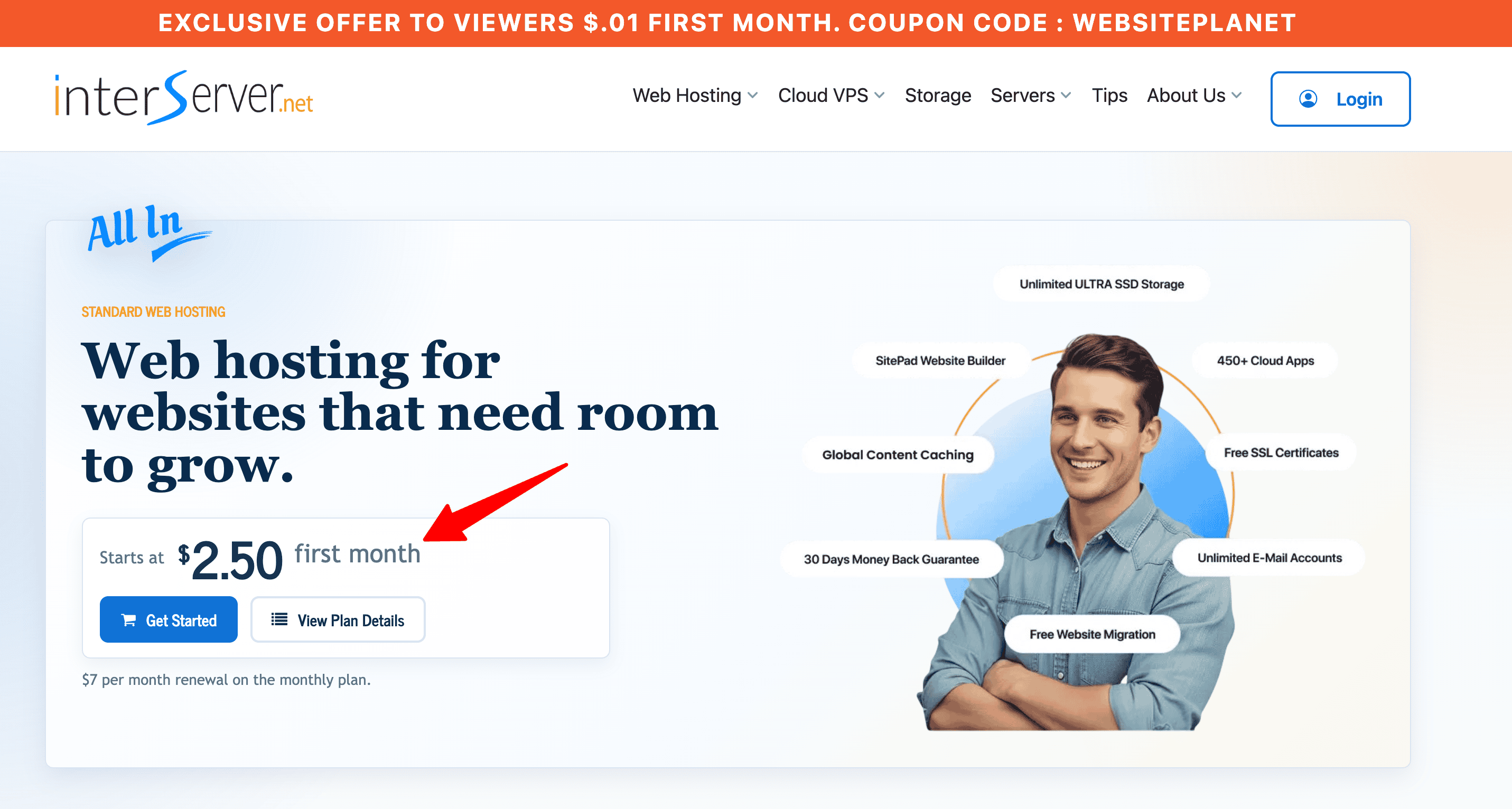 Step 1 Select Your Hosting Plan