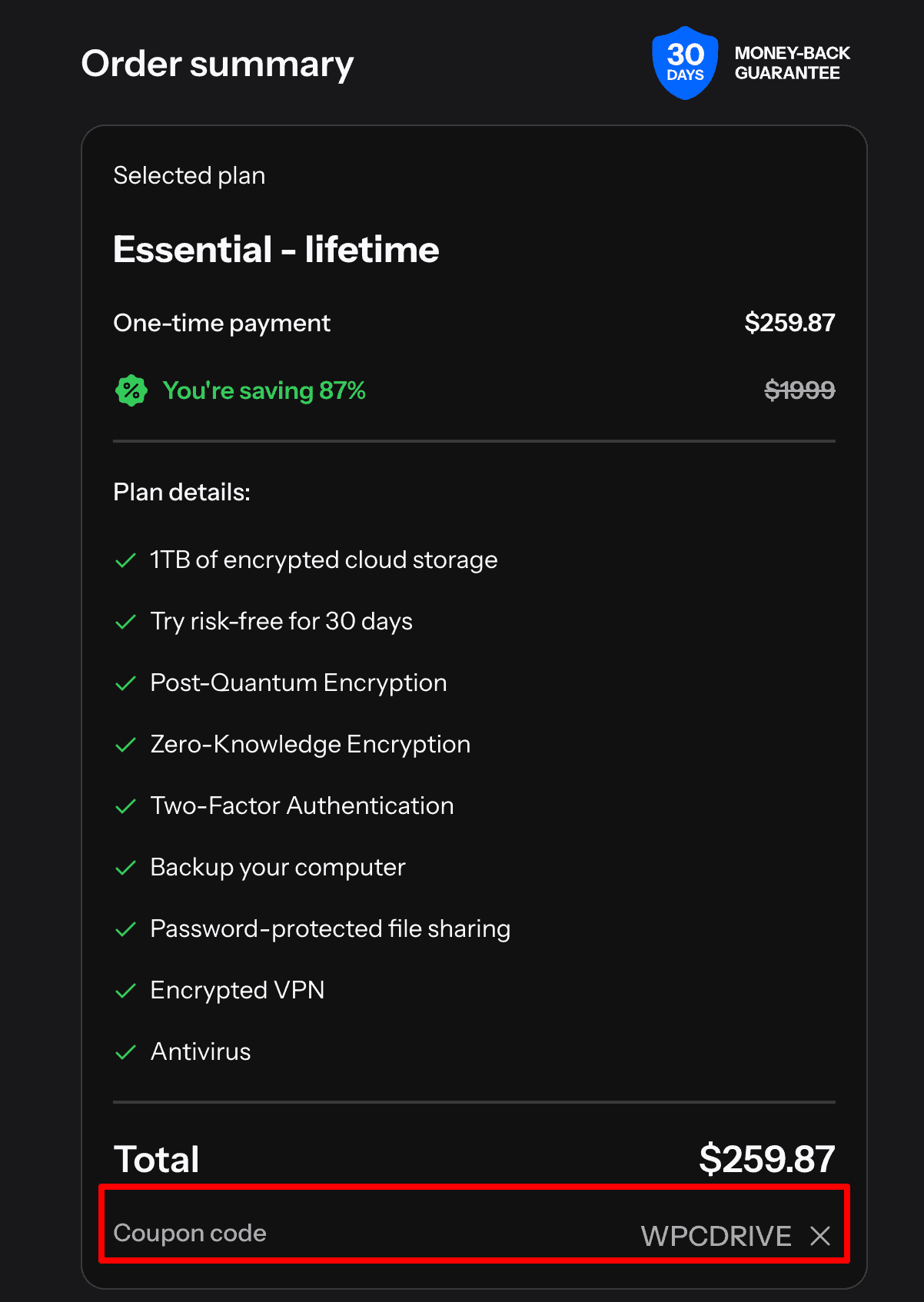 Apply the Internxt Promo Code