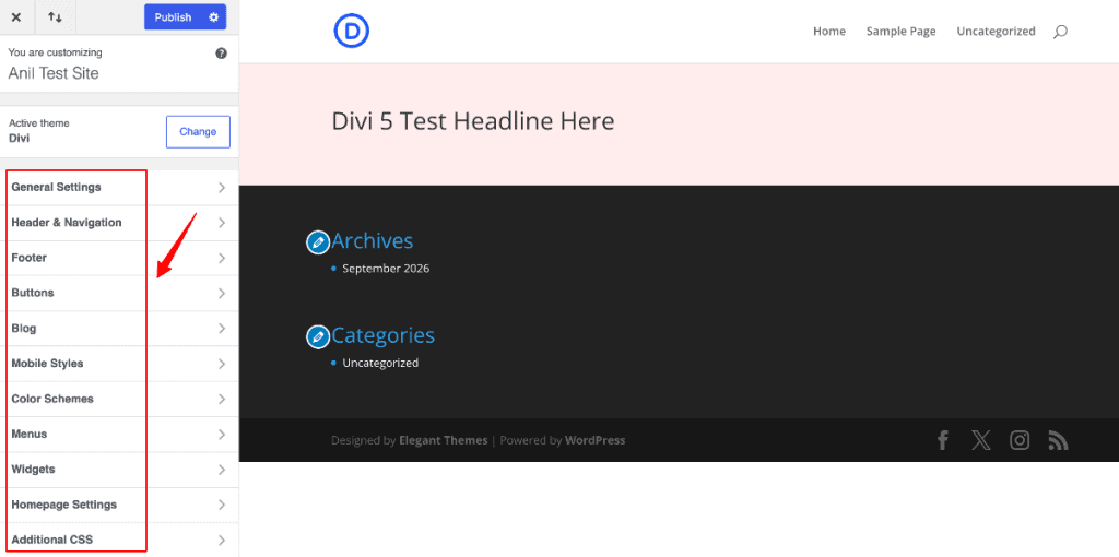 Divi Theme Customizations