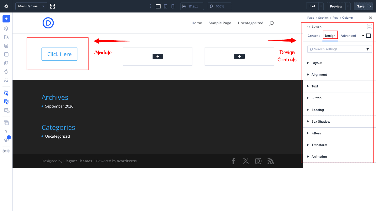Divi Design Controls Divi Theme Design Controls