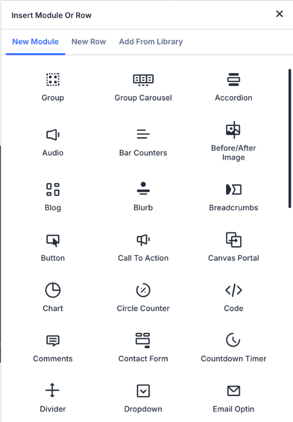 Divi Theme Modules