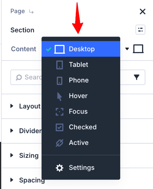 Divi Responsive Controls Divi Theme Responsive options