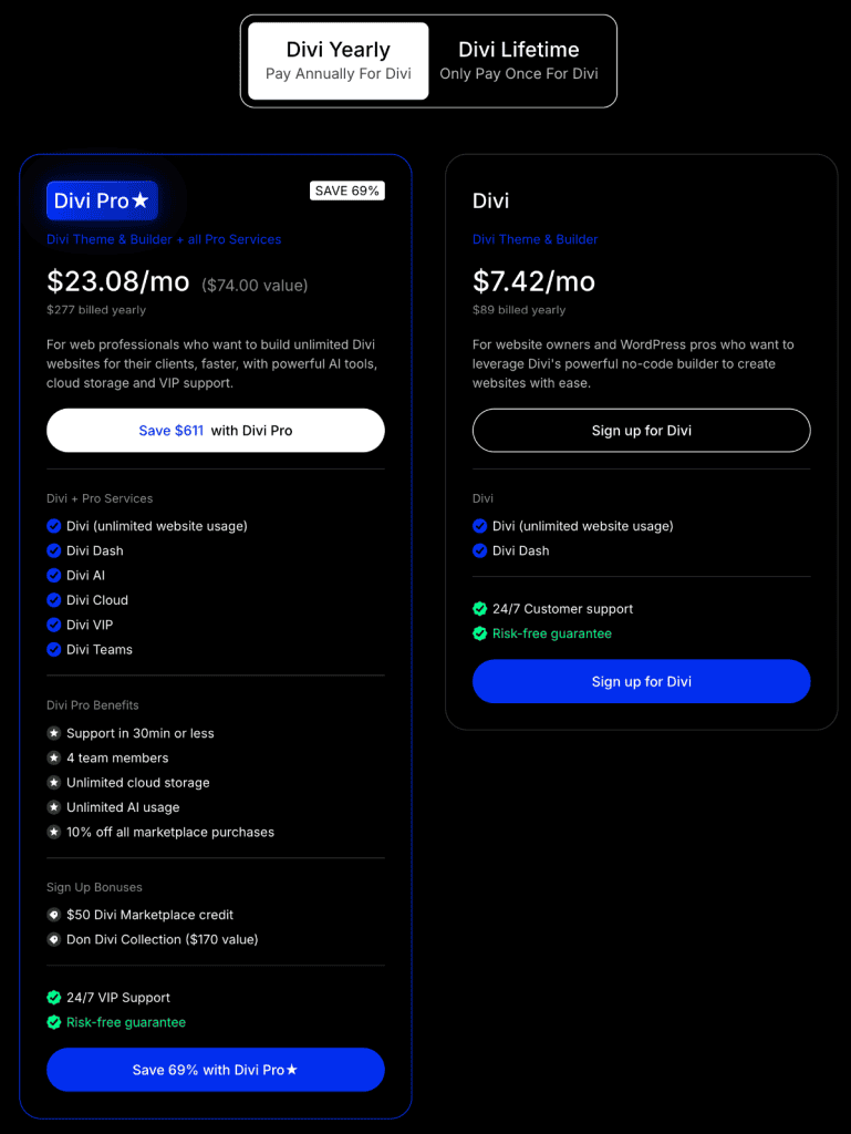 Divi Theme Latest Pricing Divi Theme Pricing