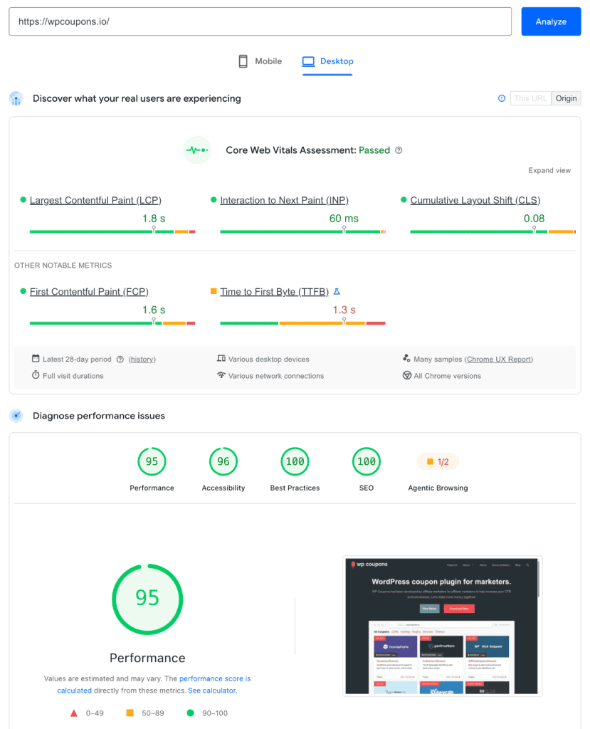 Divi Theme Speed Score