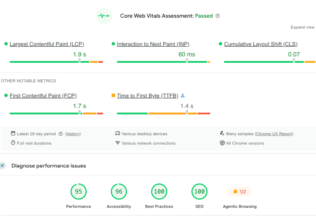 Divi Speed Score