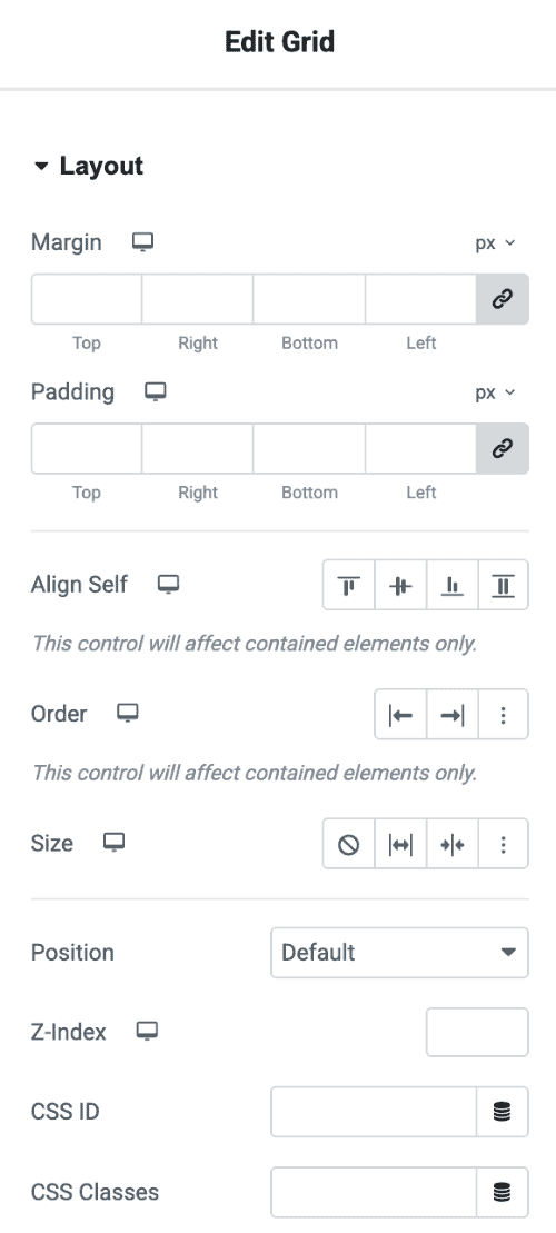 Elementor - Detailed Settings