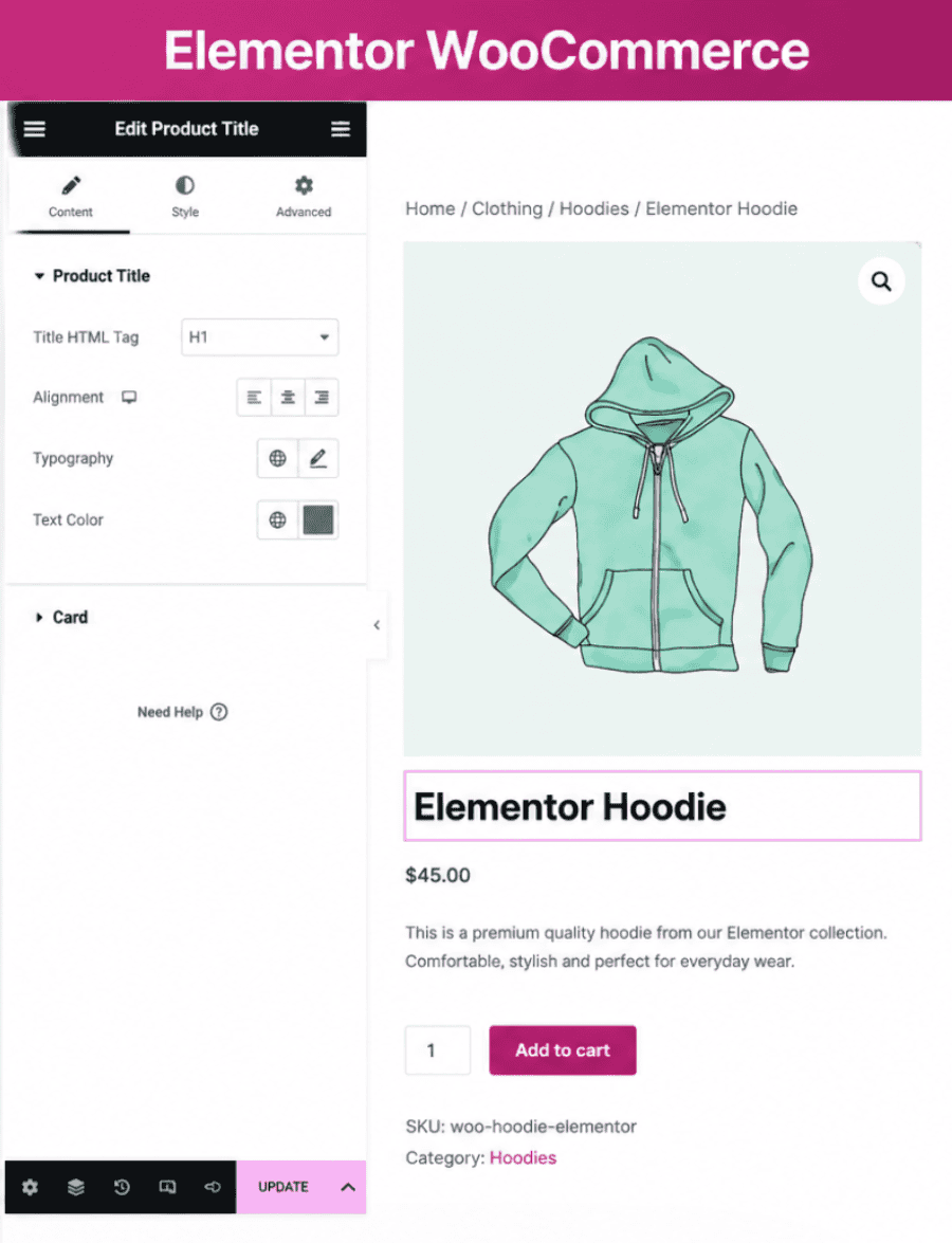 Elementor WooCommerce Elementor Woocommerce Product Settings